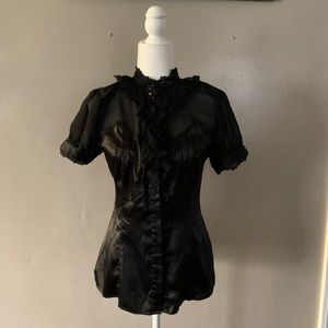 Charlotte Russe Black Lace Top